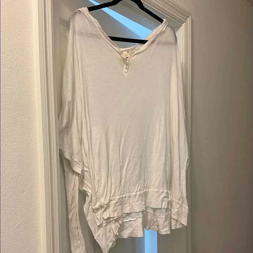 White Women's Sheer Oversized Long Sleeve Top ALL SAINTS - One Size
